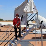 Heather will guide you around the aircraft